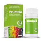 Fructaid enzyme supplement bottle and packaging on a white background