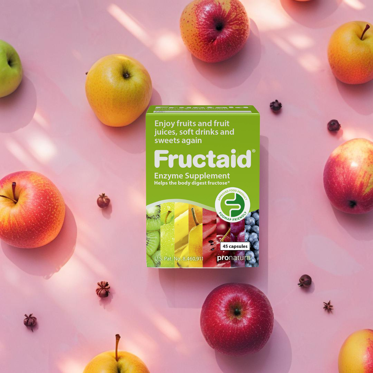 Fructaid fructose enzyme supplement box